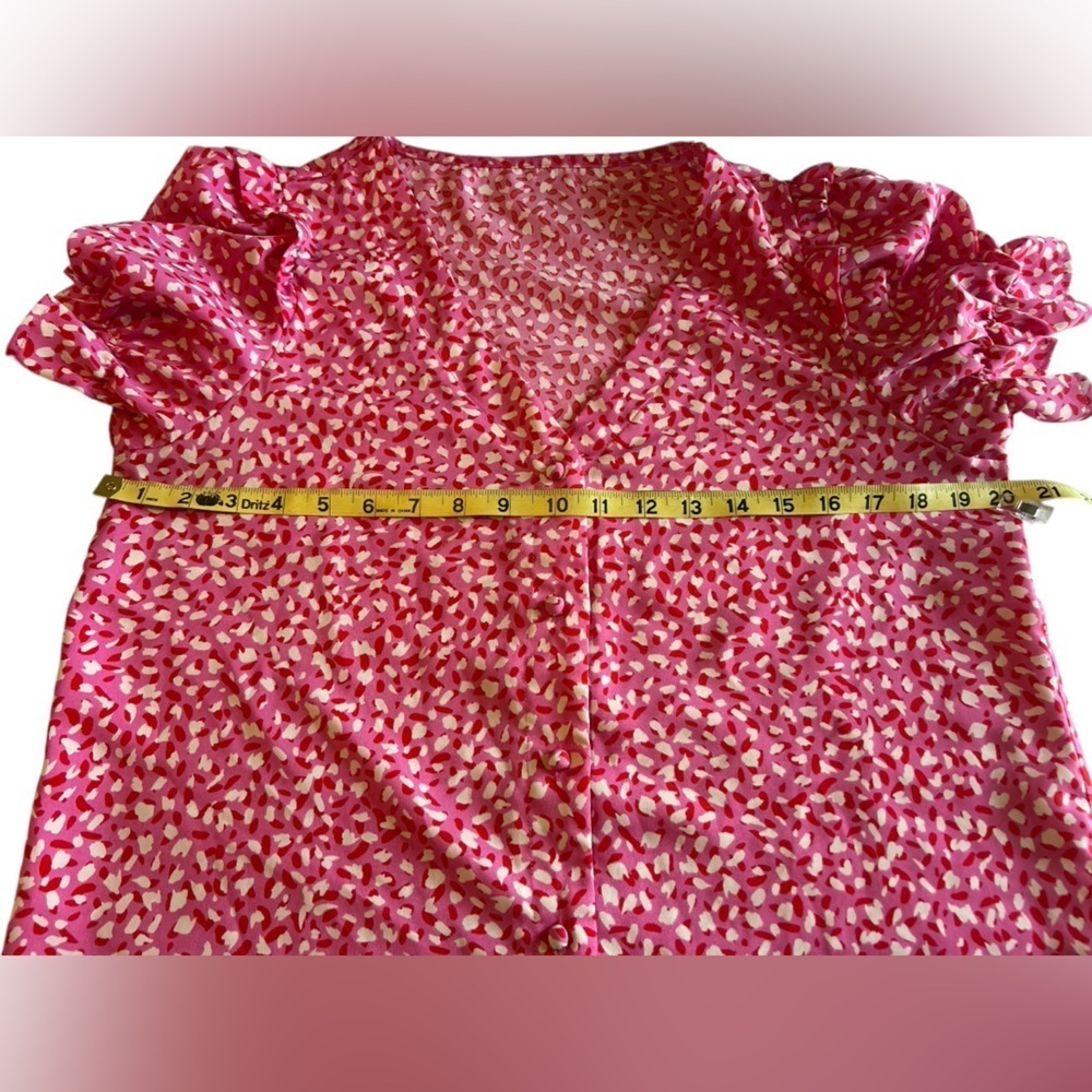 Pink Patterned Women's Top - Picture 4 of 6